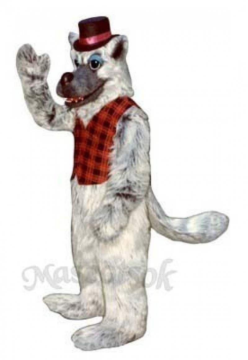Bad Wolf with Hat & Vest Mascot Costume