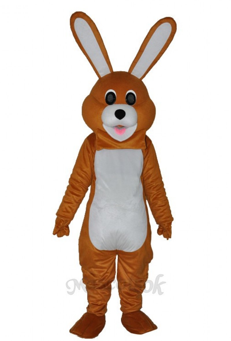 Easter Lovely Brown Rabbit Adult Mascot Costume