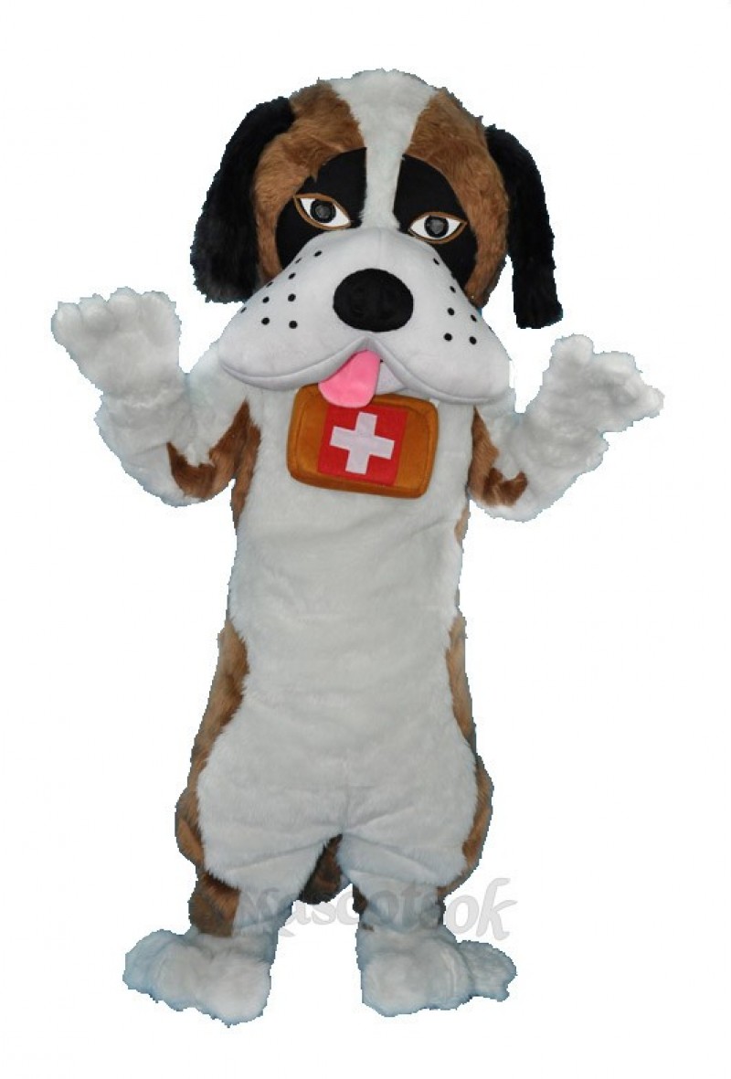 Saint Bernard Dog Mascot Adult Costume