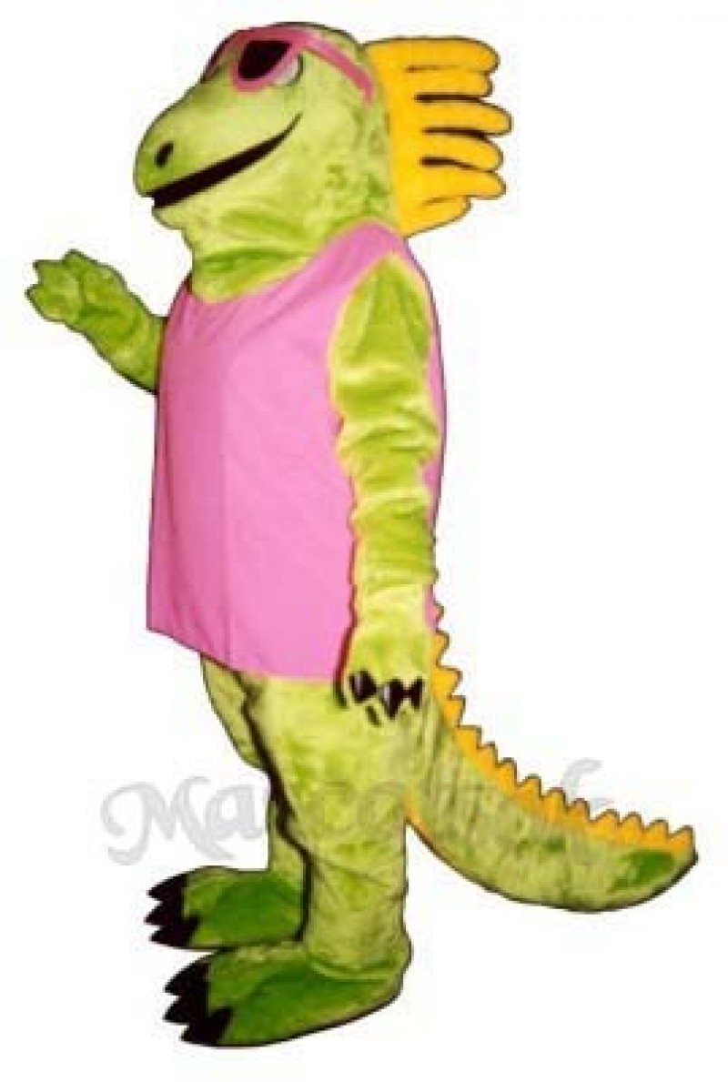 Irma Iguana with Dress & Sunglasses Mascot Costume