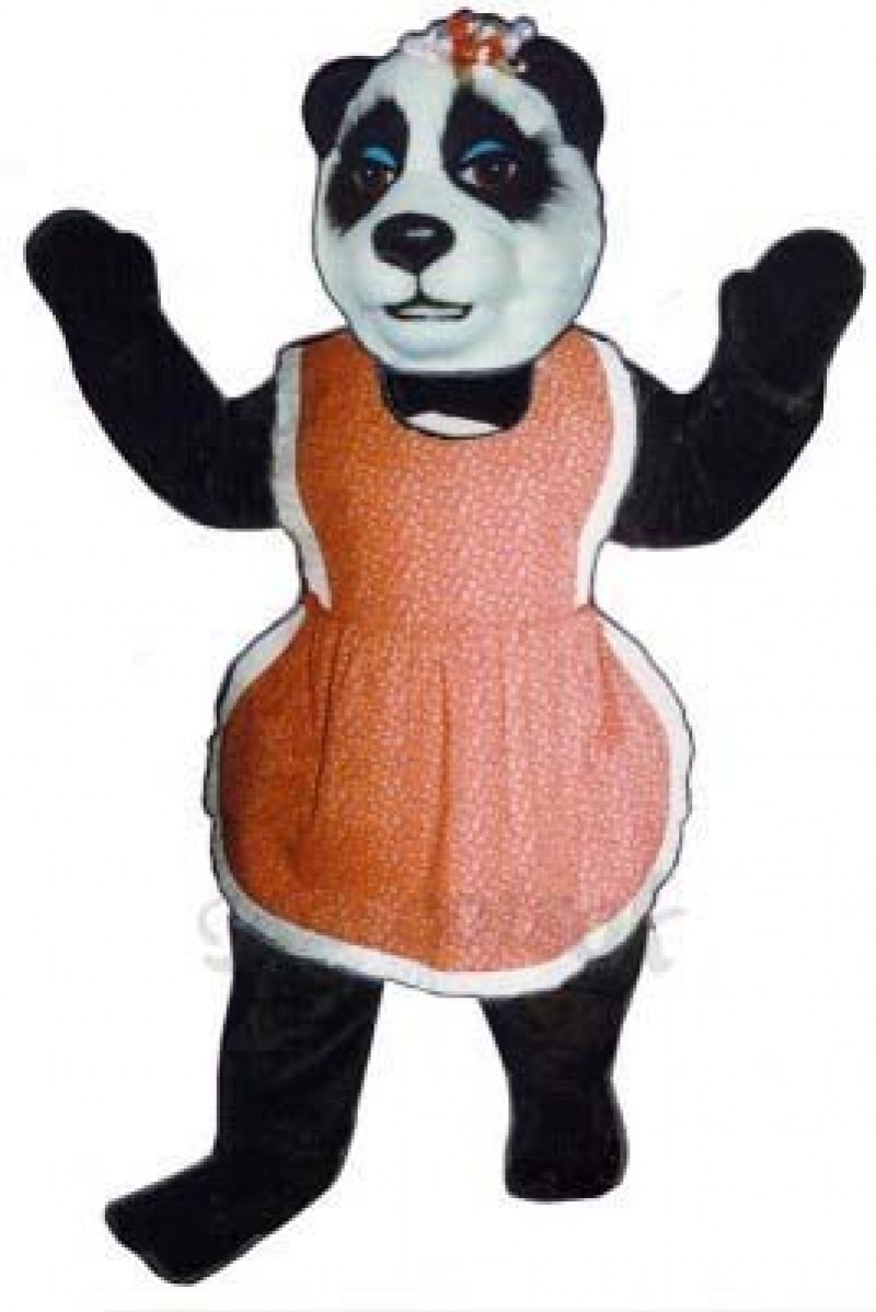 Mrs. Panda with Apron Mascot Costume