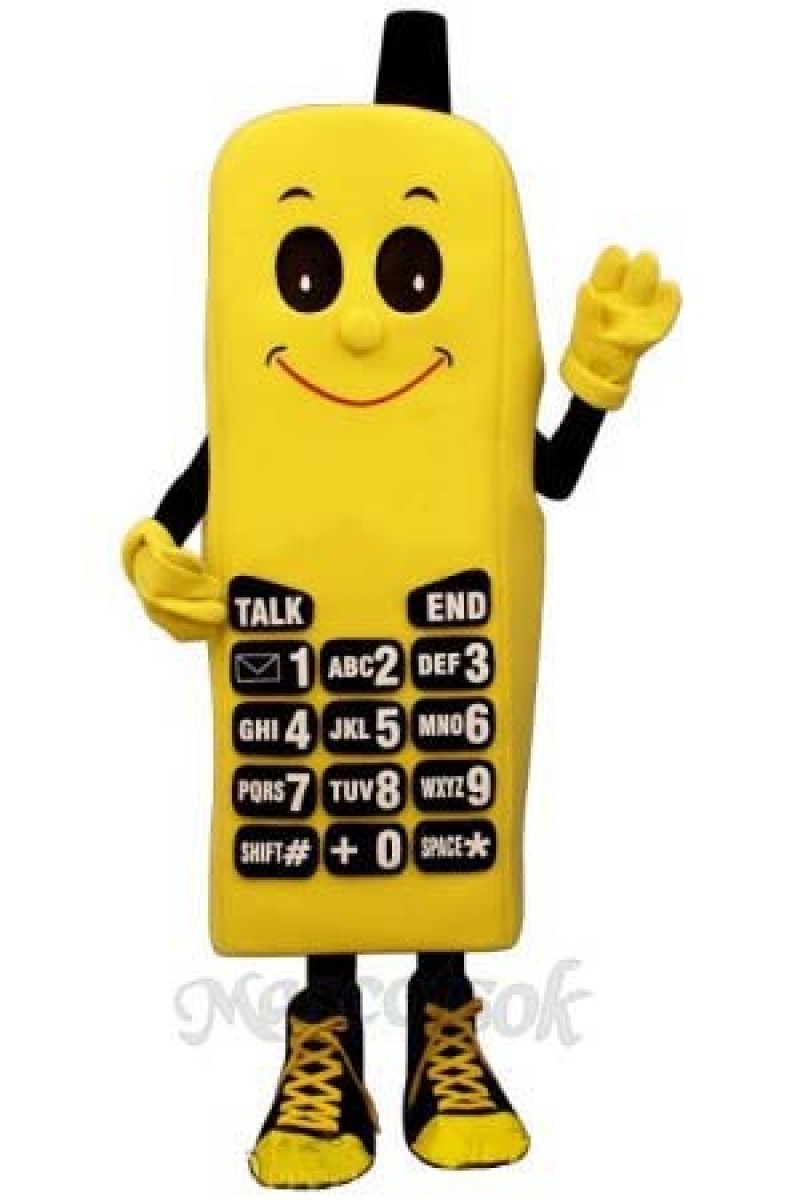 Yellow Phone Mascot Costume