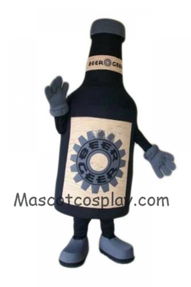 Hot Sale Adorable Realistic New Popular Professional Black Beer Geer Bottle Adult Mascot Costume Cartoon Character Outfit