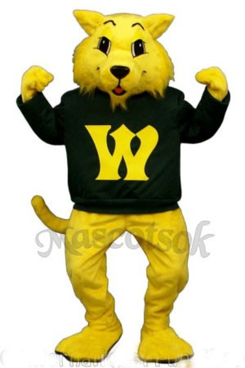 Cute Winner Wildcat Cat Mascot Costume
