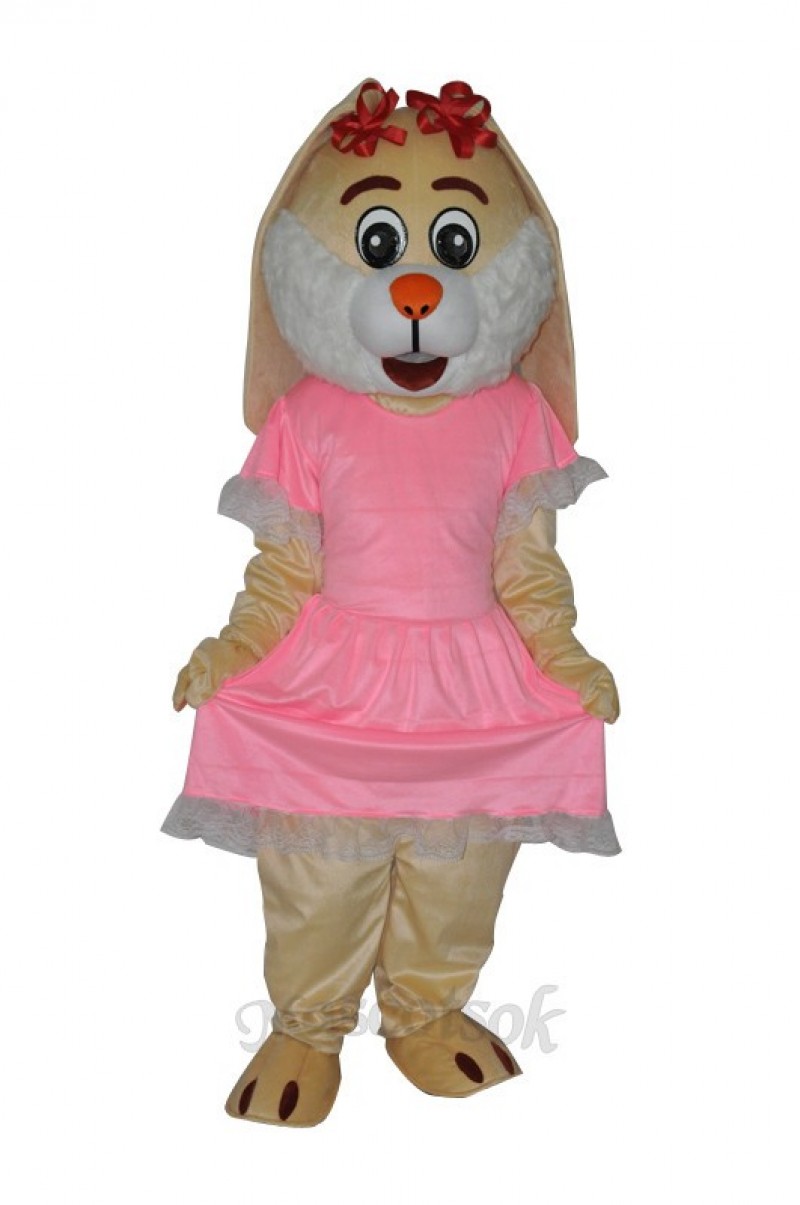 Easter Drooping Ear Rabbit Mascot Adult Costume