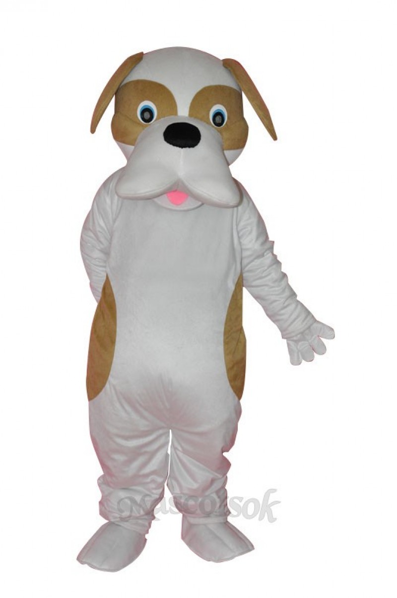 Brown and White Dog Adult Mascot Costume