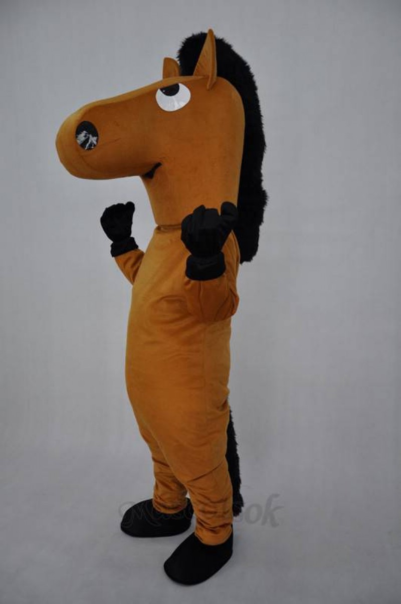 Brown Horse Plush Adult Mascot Costume