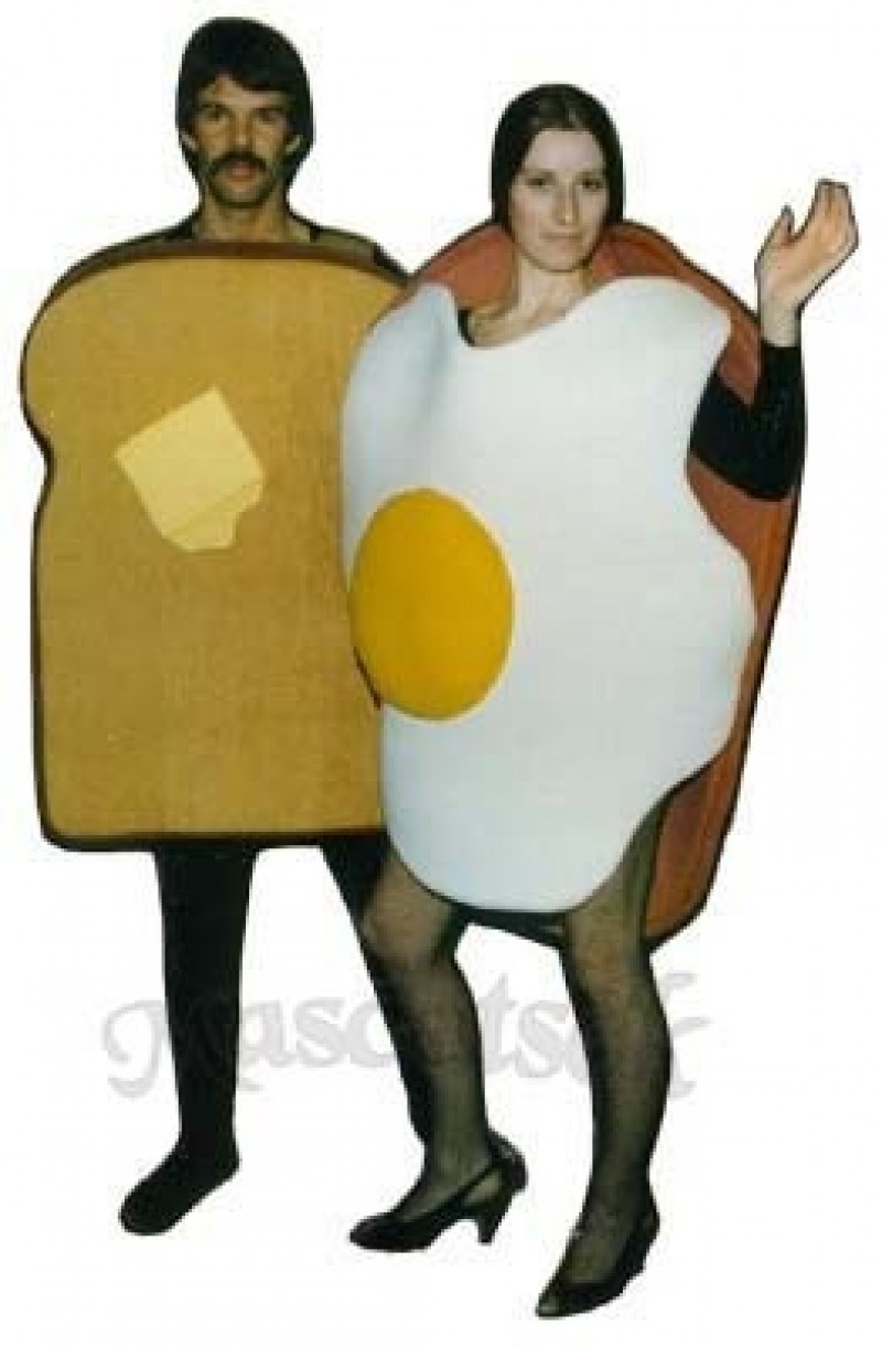 Ham & Eggs Mascot Costume