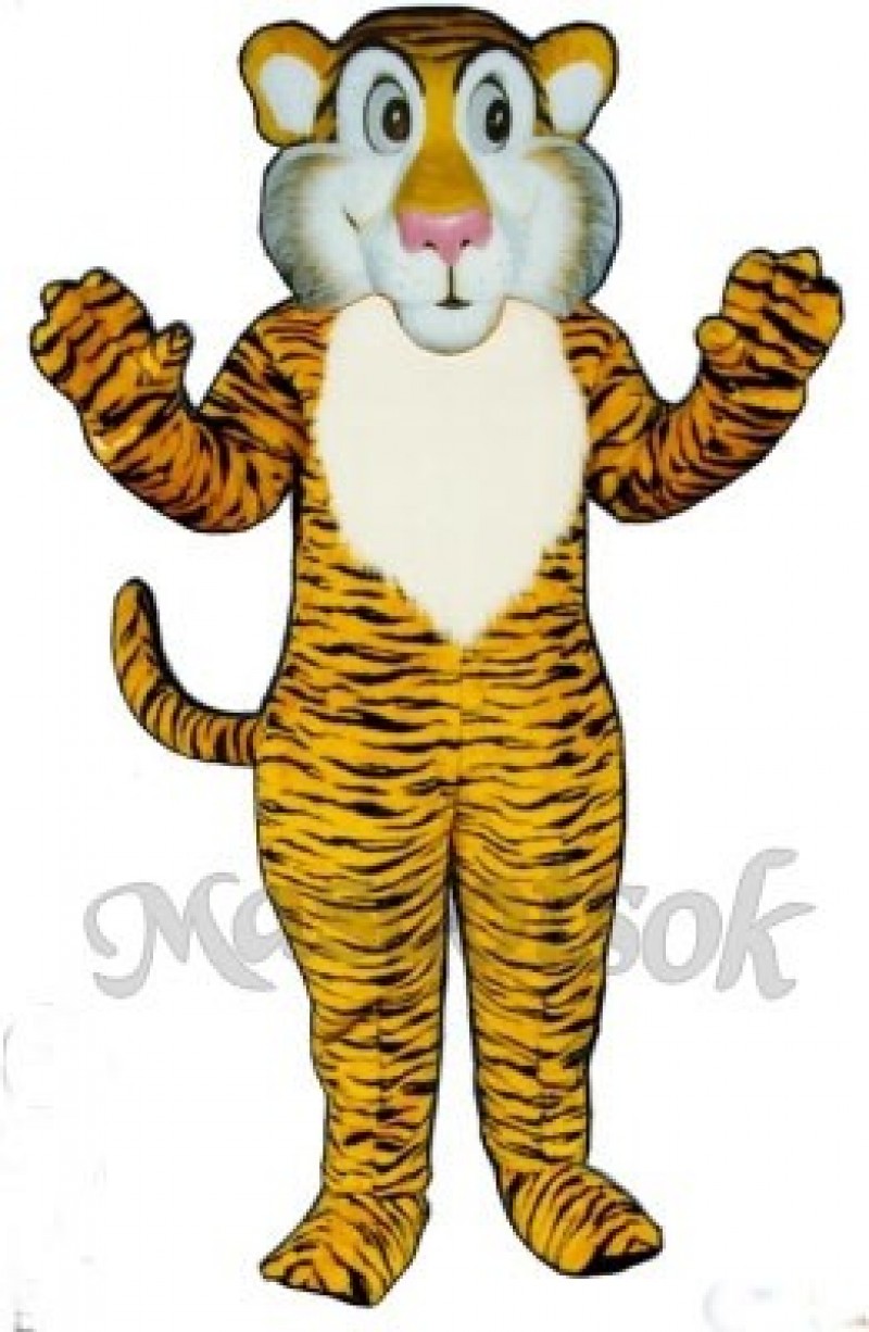 Cute Shy Tiger Mascot Costume