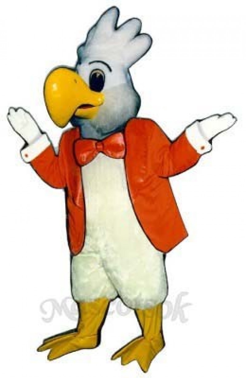Cute Cockatoo with Jacket Mascot Costume