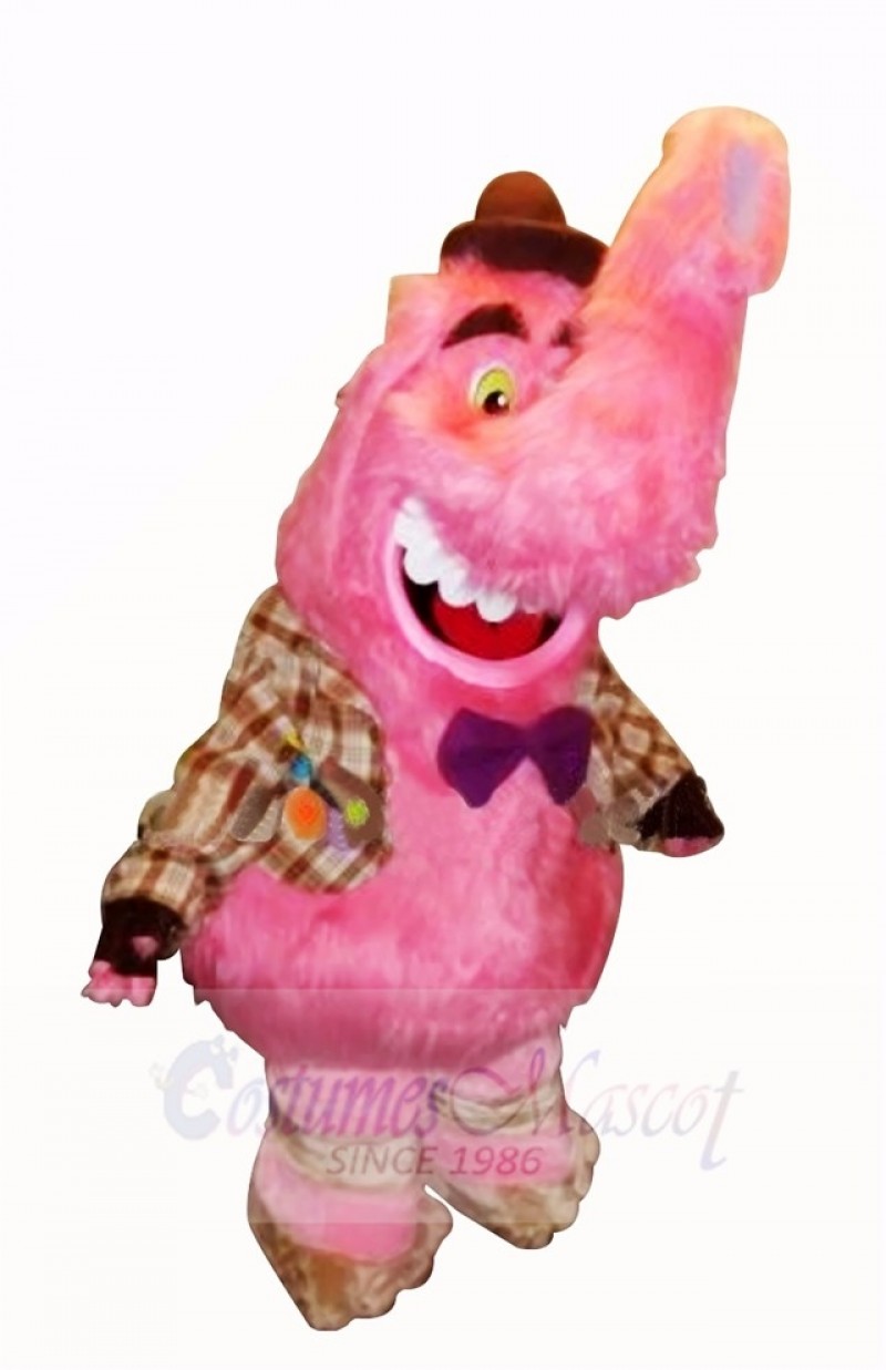 Pink Male Elephant Mascot Costume Cartoon