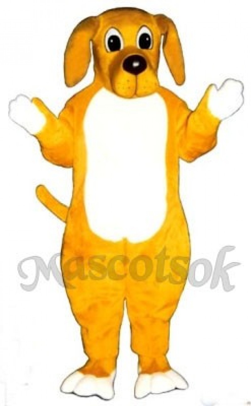 Cute Yellow Hound Dog Mascot Costume