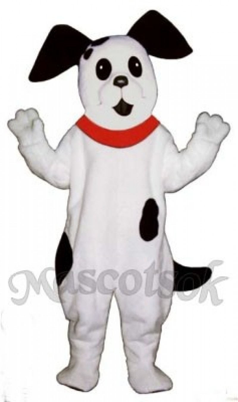 Cute Spot Dog with Collar Mascot Costume