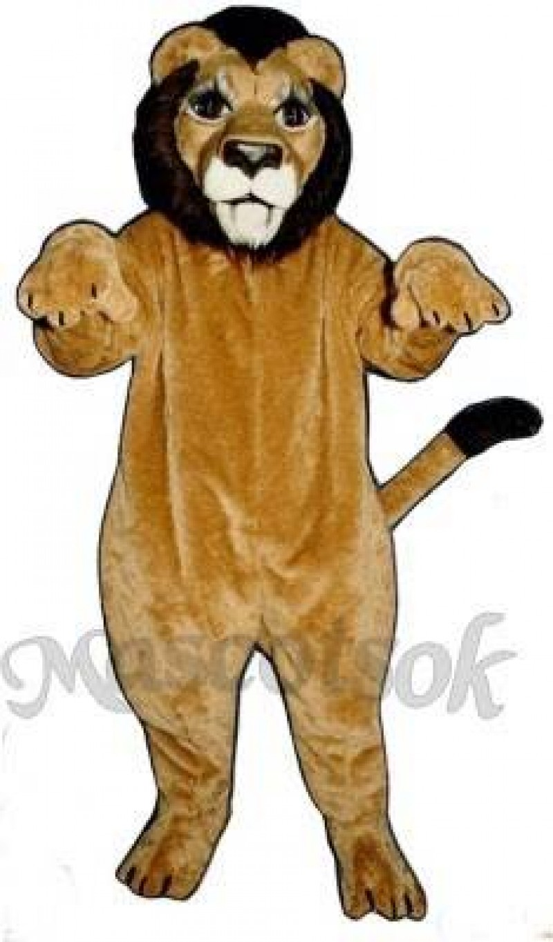 Cute Realistic Lion Mascot Costume