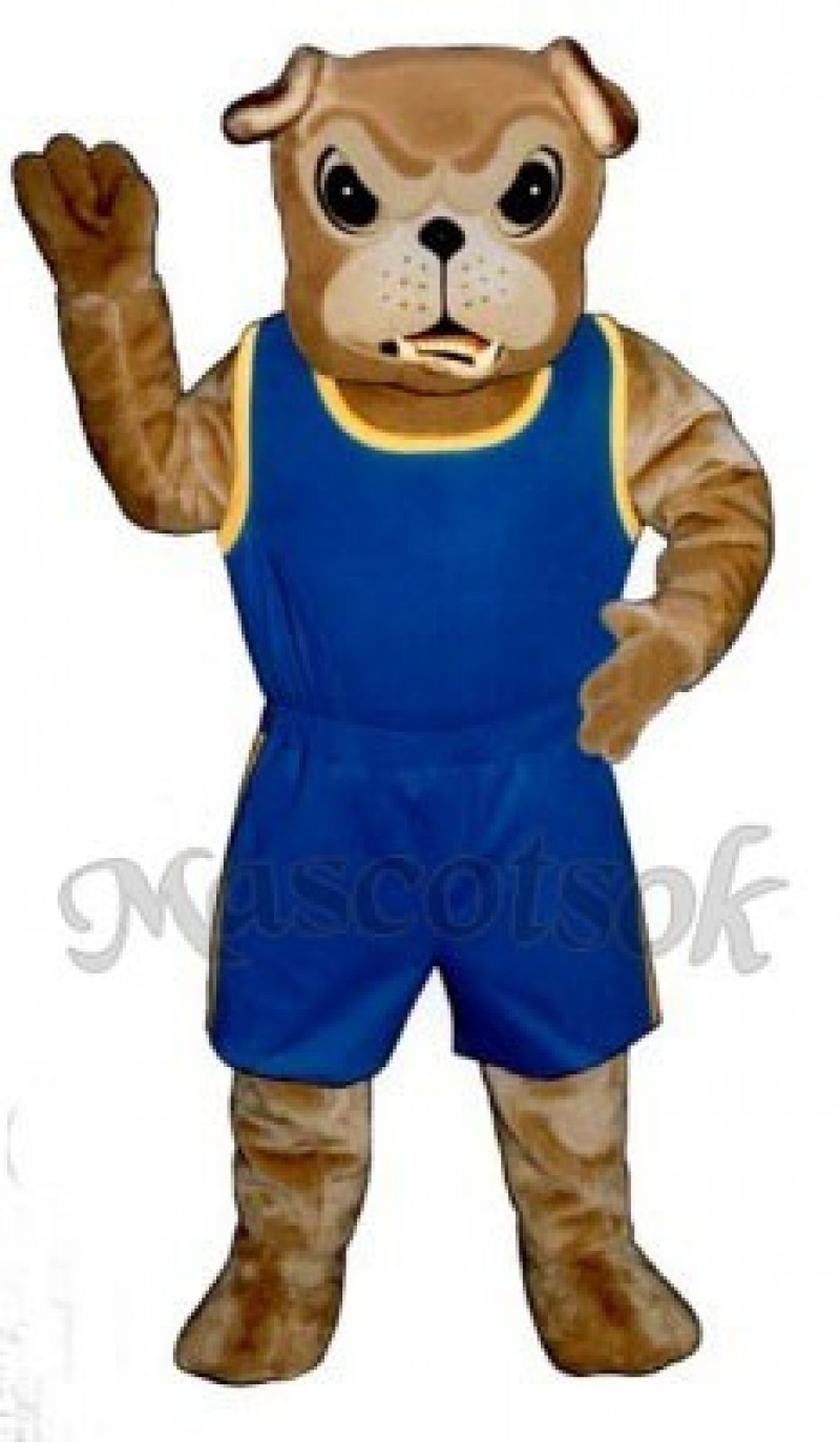 Cute Bulldog with Jogging Suit Mascot Costume