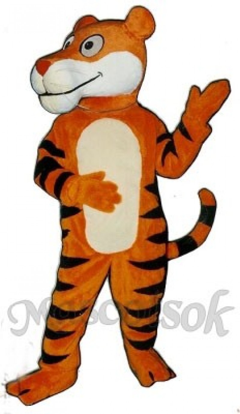 Cute Friendly Tiger Mascot Costume