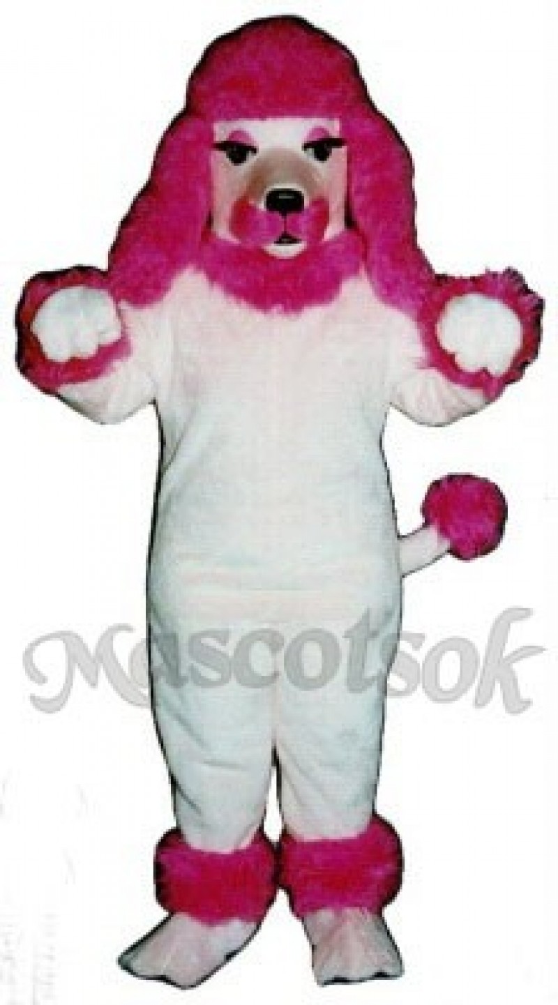 Cute Pink Poodle Dog Mascot Costume