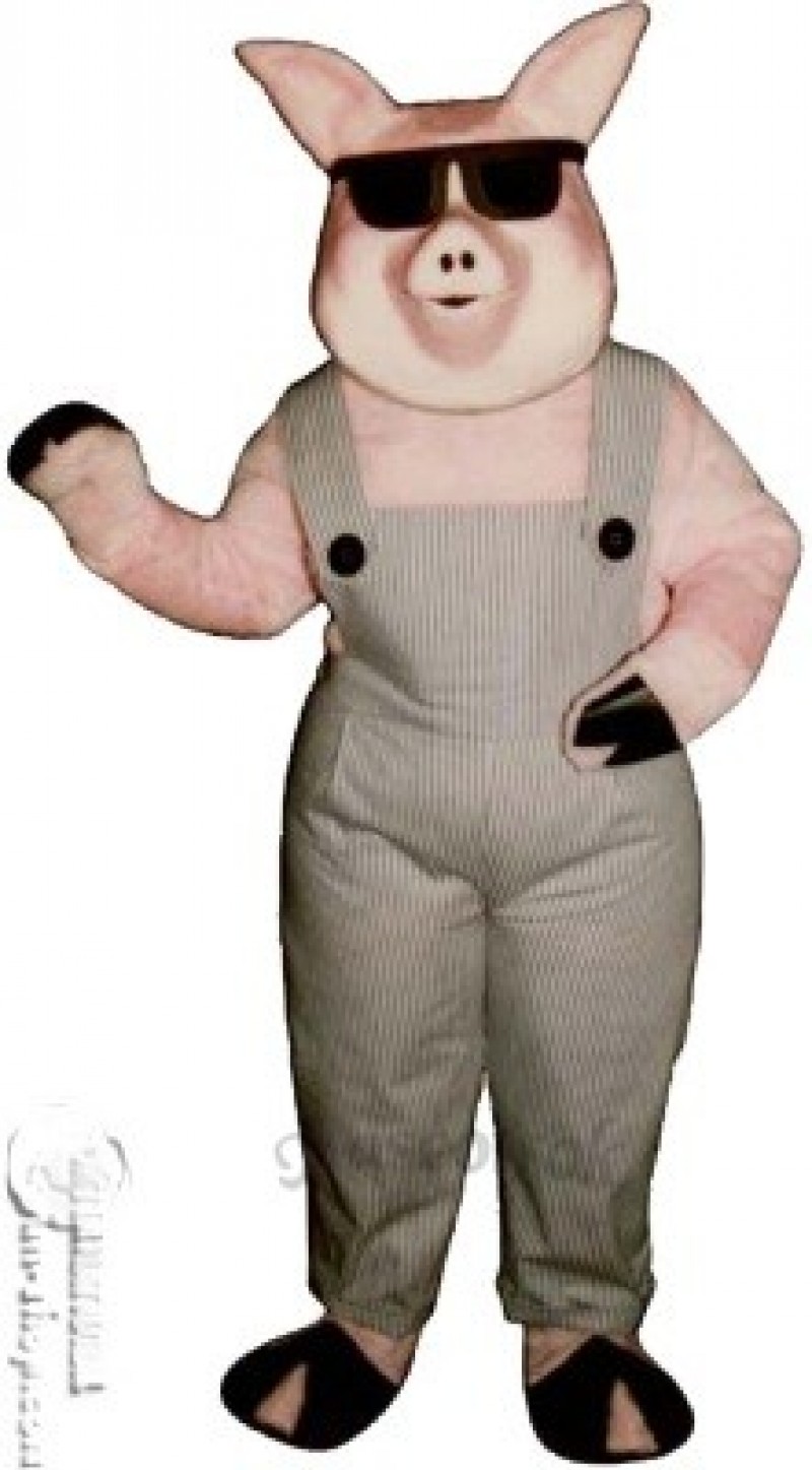 Far-Out Farmer Pig Mascot Costume