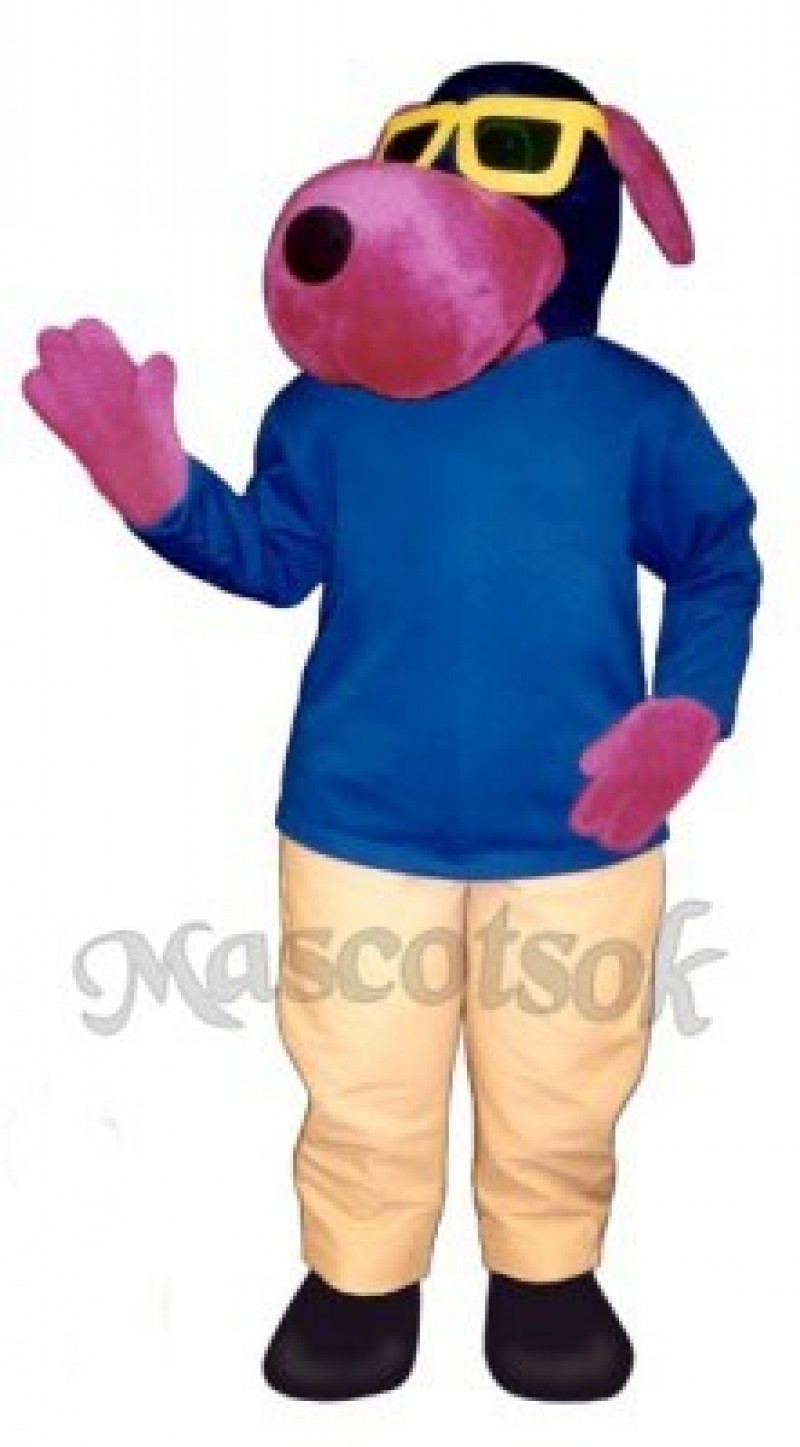 Cute Dawgie Dog with Sun Glasses Mascot Costume