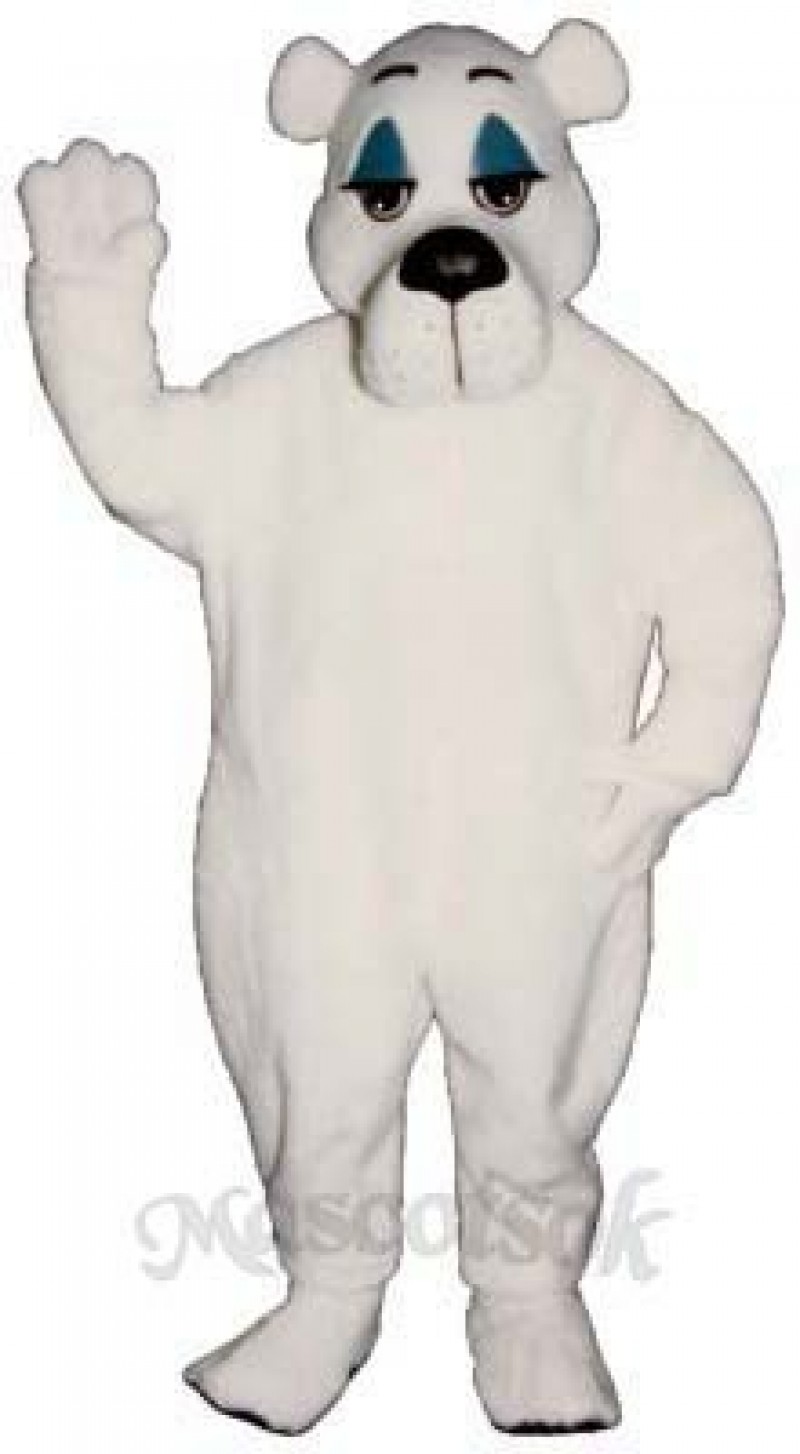 Comic Polar Bear Christmas Mascot Costume