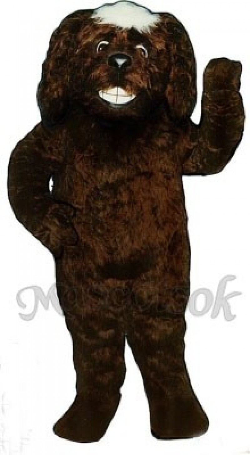 Cute Grinning Dog Mascot Costume
