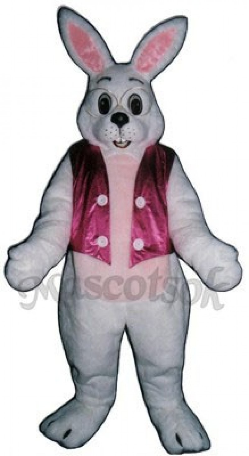 Cute Easter Bunny Rabbit with Vest Mascot Costume