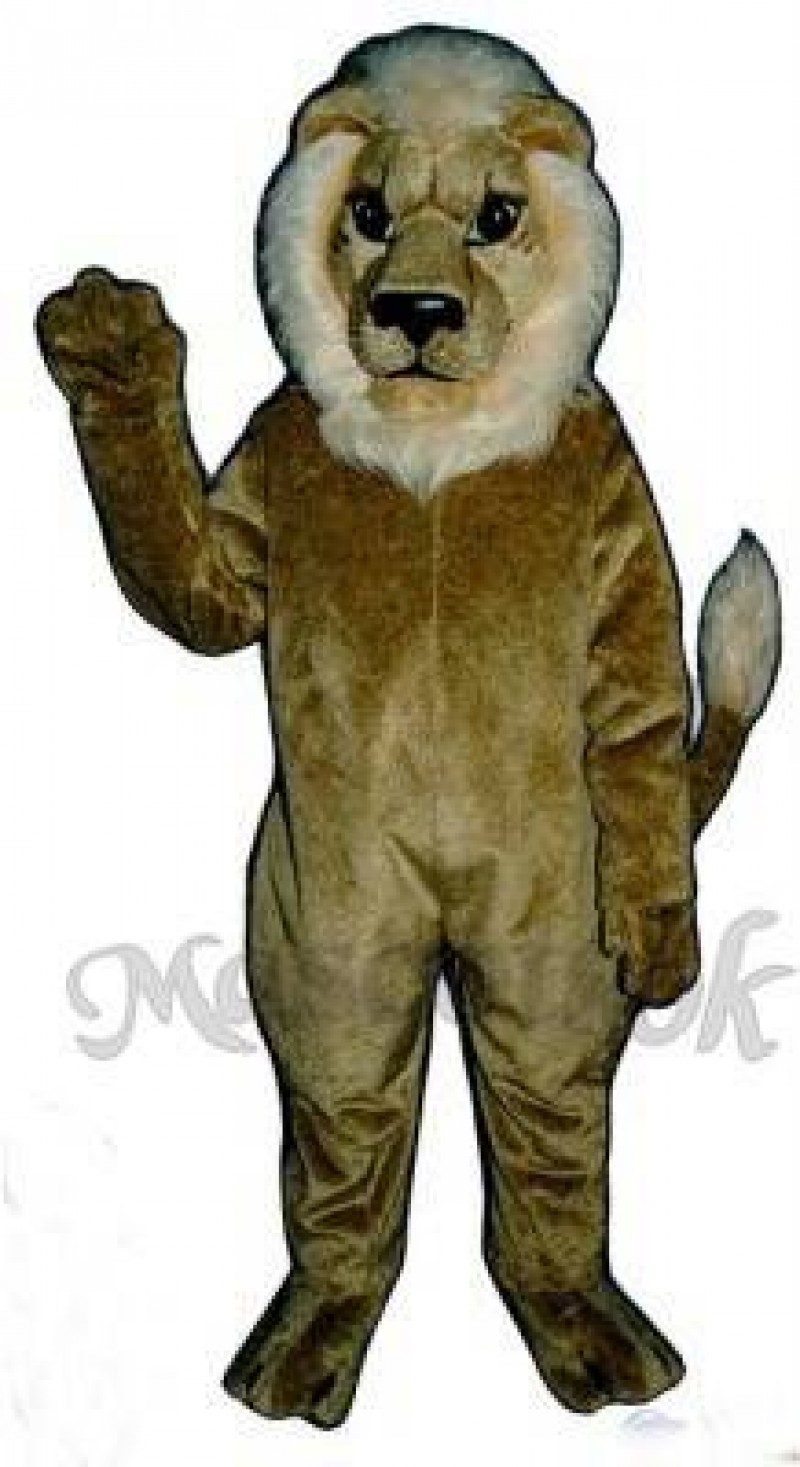 Cute Blonde Lion Mascot Costume