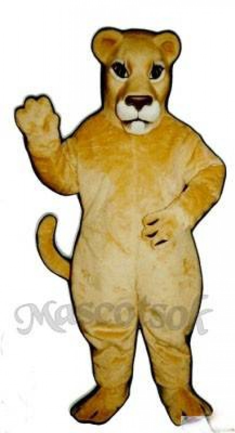 Cute Realistic Lioness Lion Mascot Costume