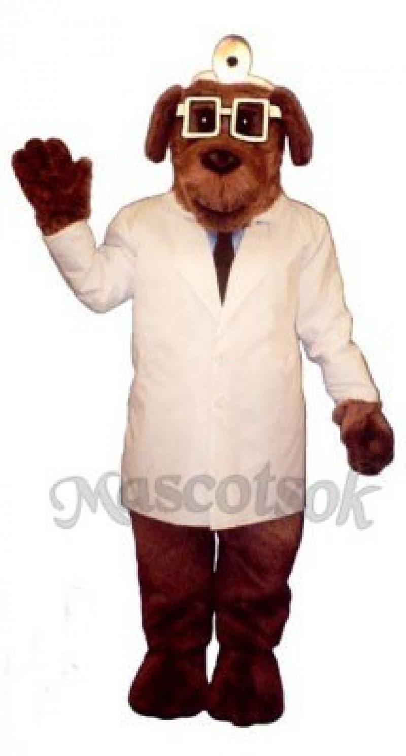 Cute Dr. Mutt Dog Mascot Costume