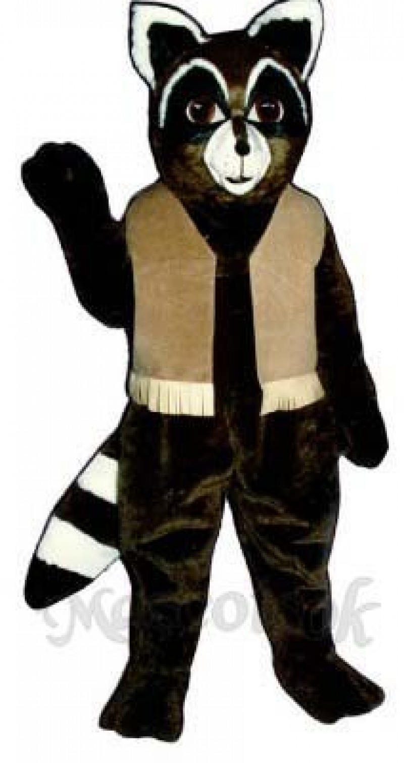 Ryan Raccoon with Vest Mascot Costume