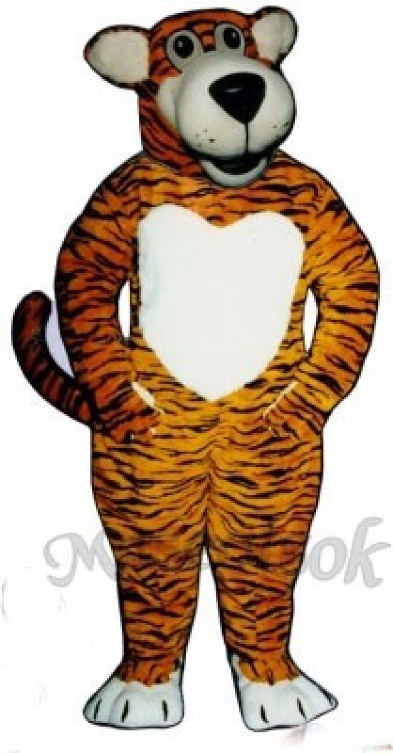 Cute Smiling Tiger Mascot Costume