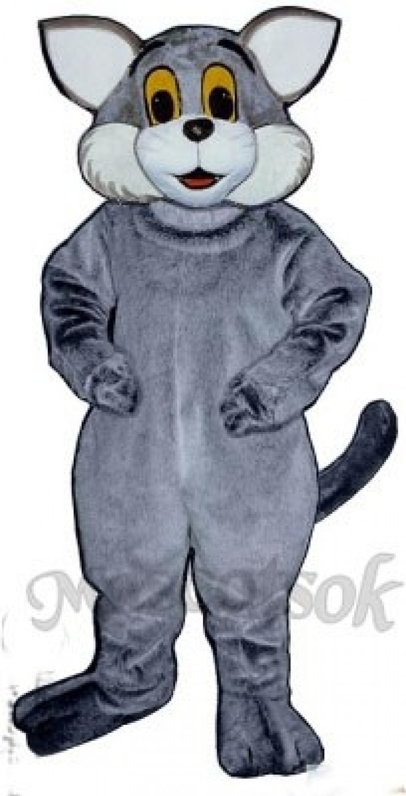 Cute Gray Cat  Mascot Costume