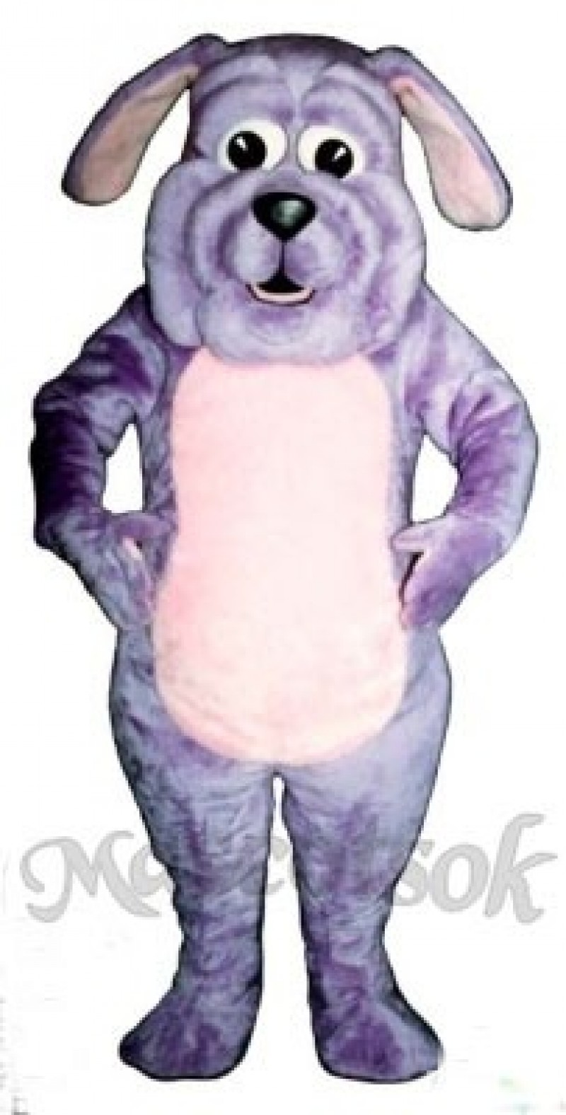 Cute Purple Pup Dog Mascot Costume