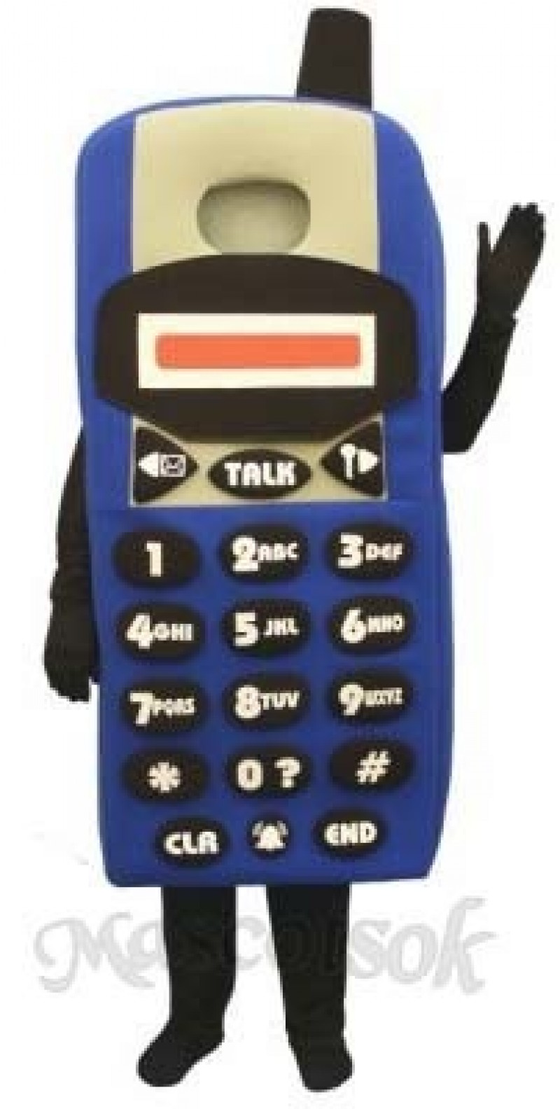 Blue Cell Phone Mascot Costume