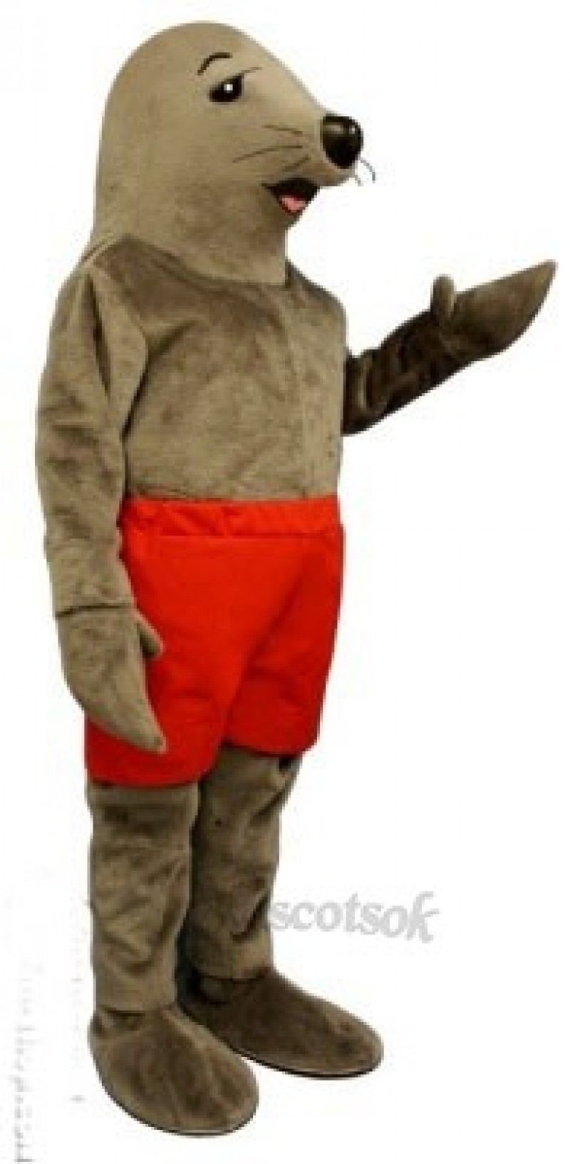 Cute Sunning Seal with Shorts Mascot Costume