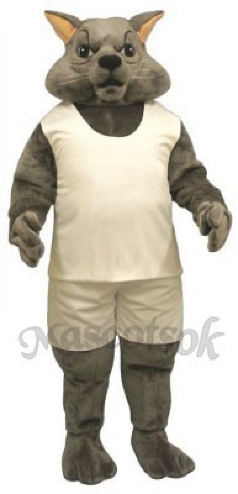 Cute Tough Tom Cat with Tank & Shorts Mascot Costume