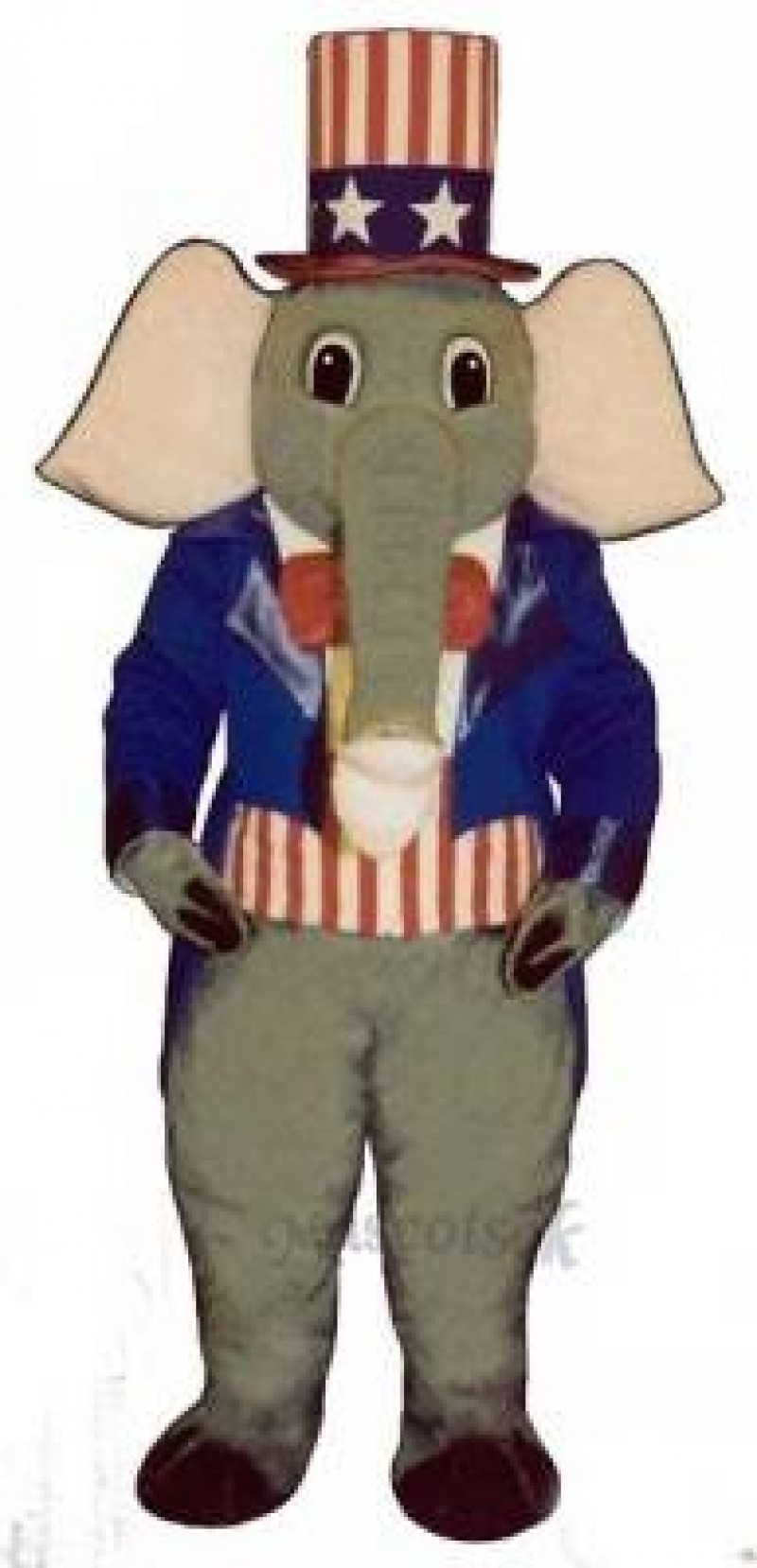 Cute Patriotic Elephant Mascot Costume