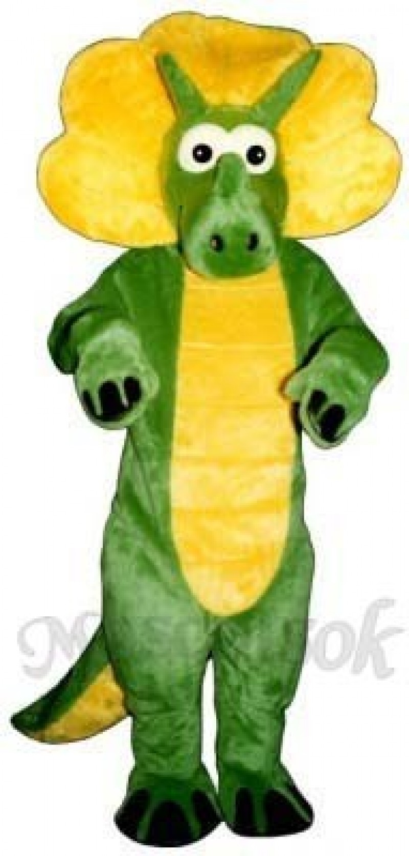 Green Triceratops Mascot Costume