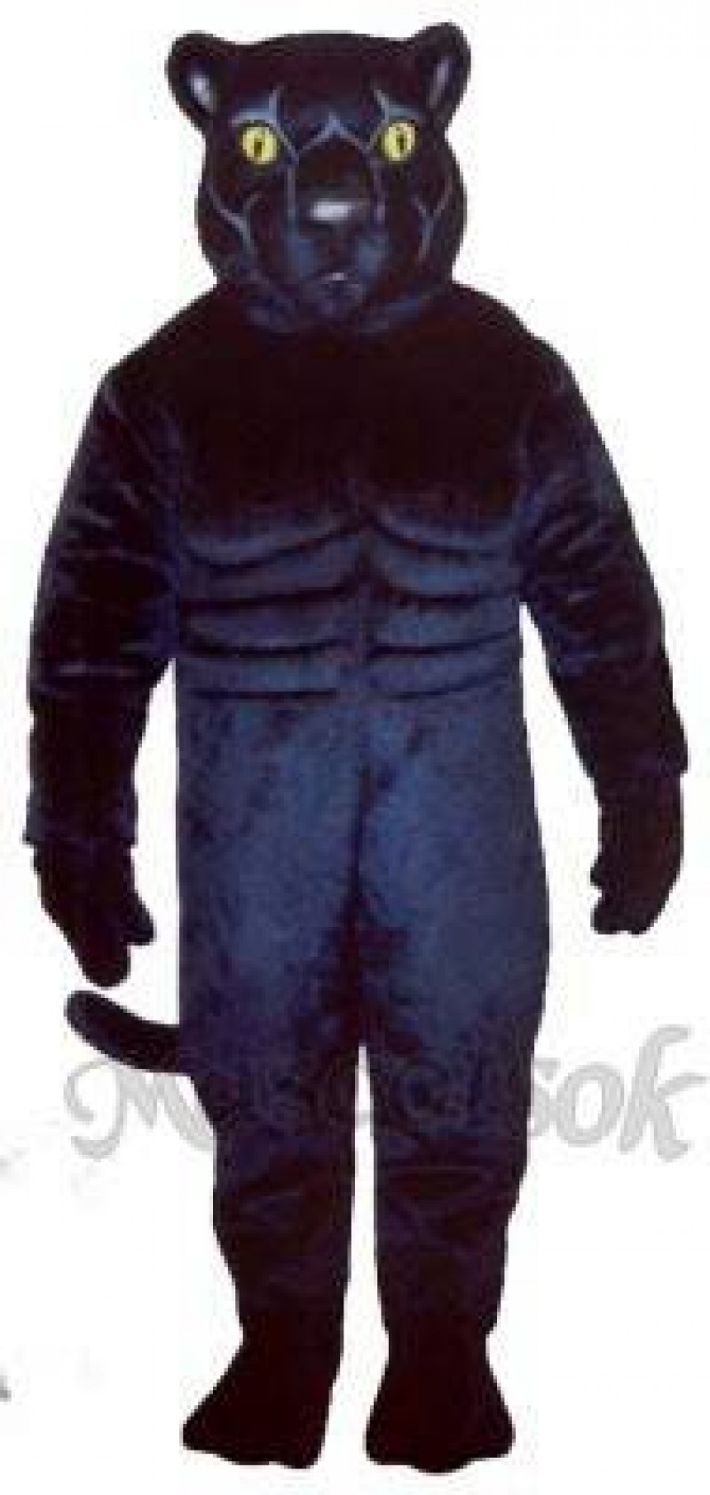 Cute Muscled Panther Mascot Costume