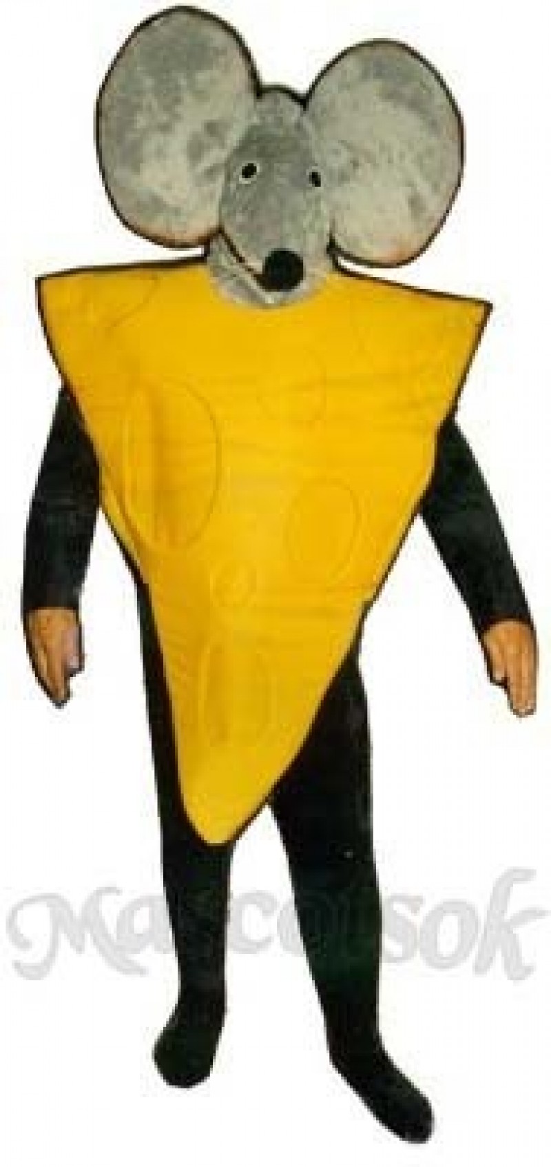 Cheese Slice with Mouse Hood Mascot Costume