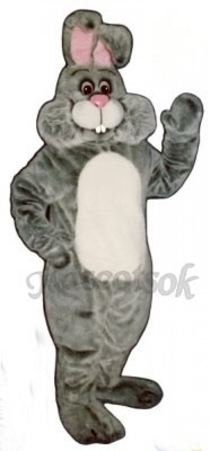 Easter Grey Marshmallow Bunny Rabbit Mascot Costume