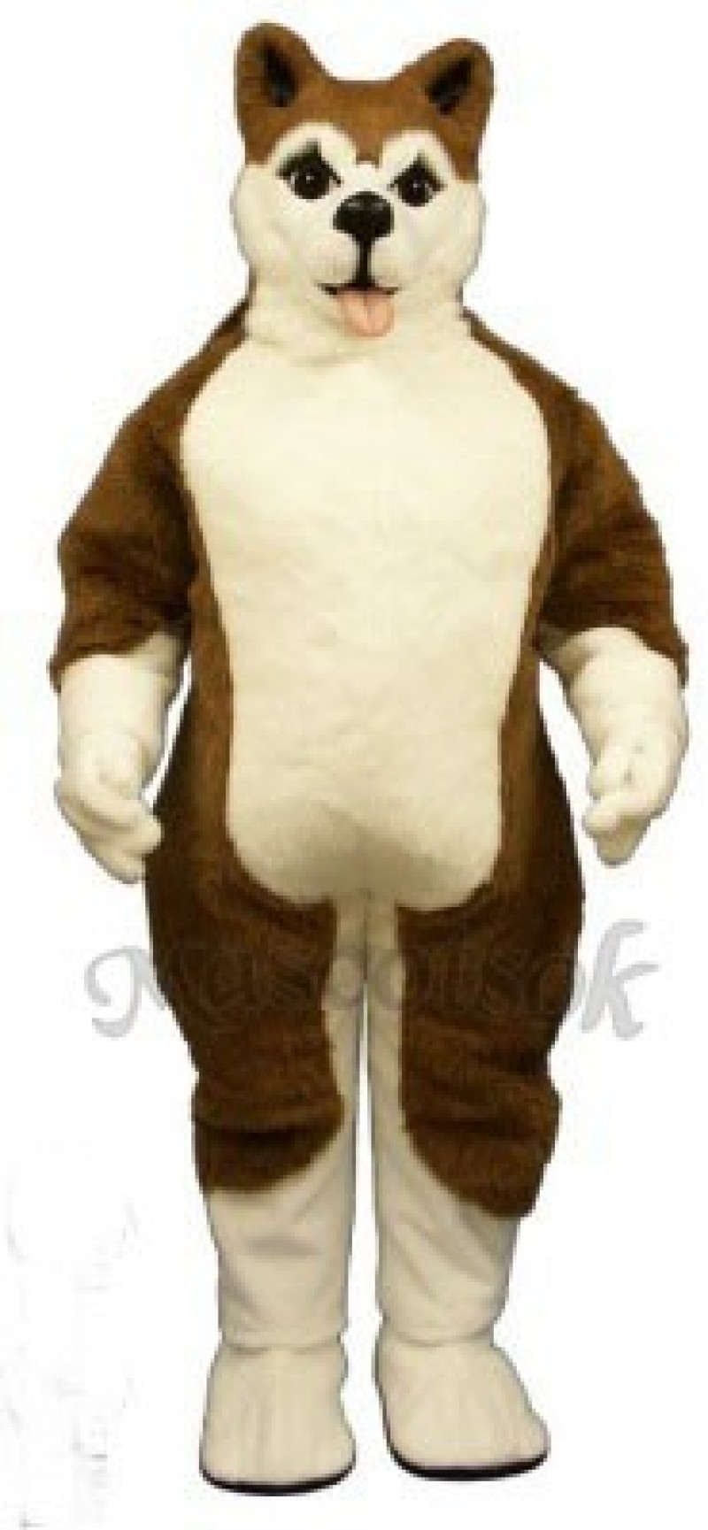 Cute Brown Husky Dog Mascot Costume