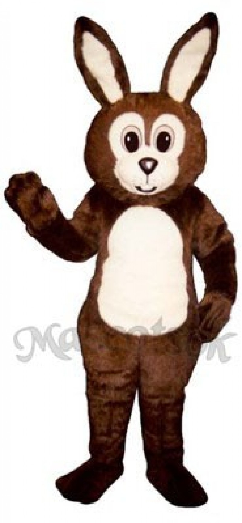 Cute Easter Brown Fat Bunny Rabbit Mascot Costume