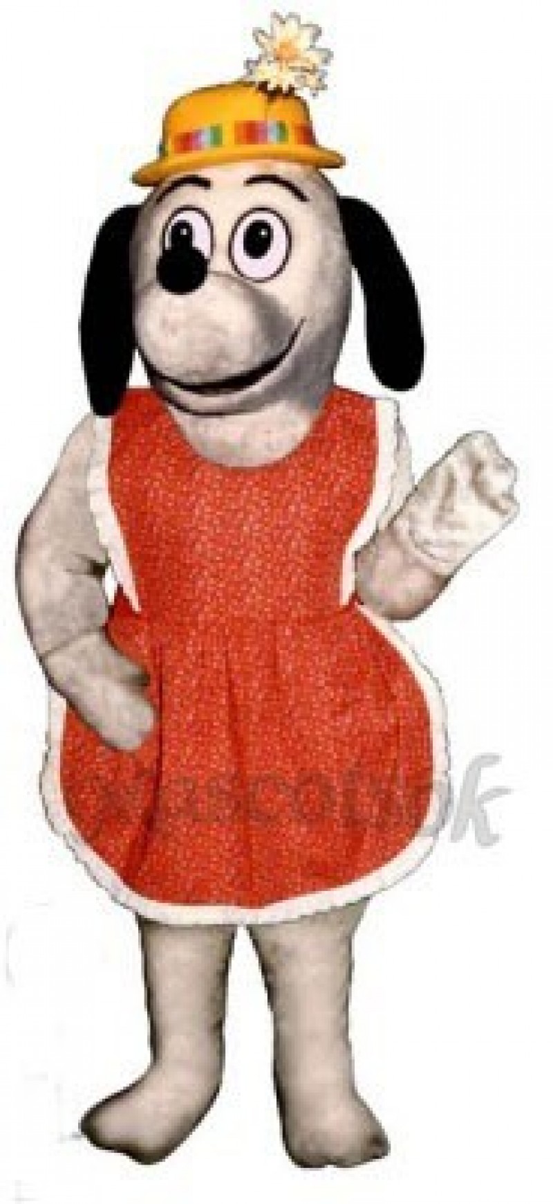 Cute Gertie Greyhound Dog with Apron & Hat  Mascot Costume