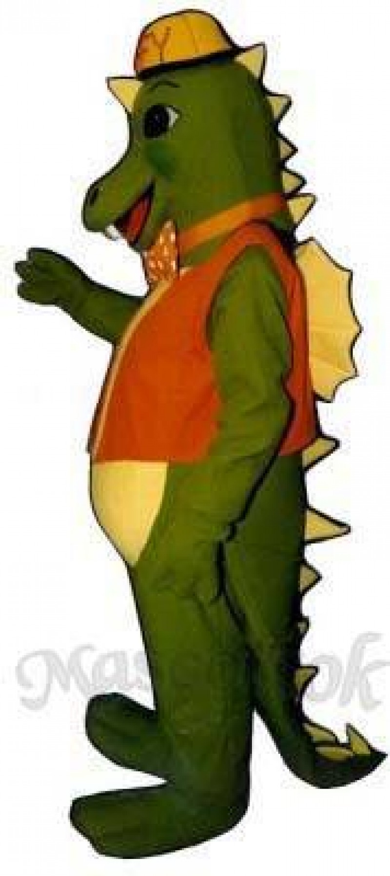 Smokey Dragon with Vest, Hat & Tie Mascot Costume