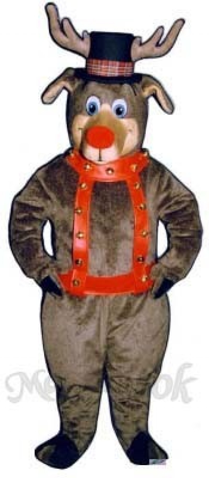 Roscoe Reindeer with Halter & Hat Mascot Costume