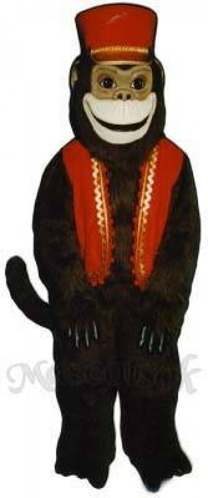Organ Grinder Monkey with Vest & Hat Mascot Costume