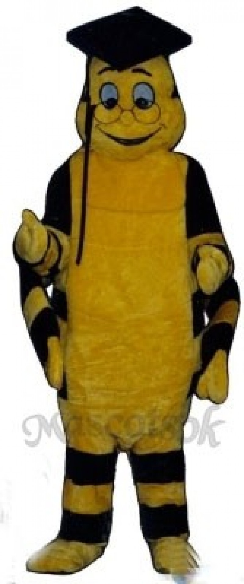 Educated Worm Mascot Costume