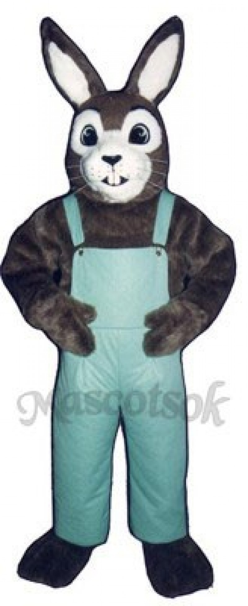 Easter J.R. Bunny Rabbit with Bib Overalls Mascot Costume