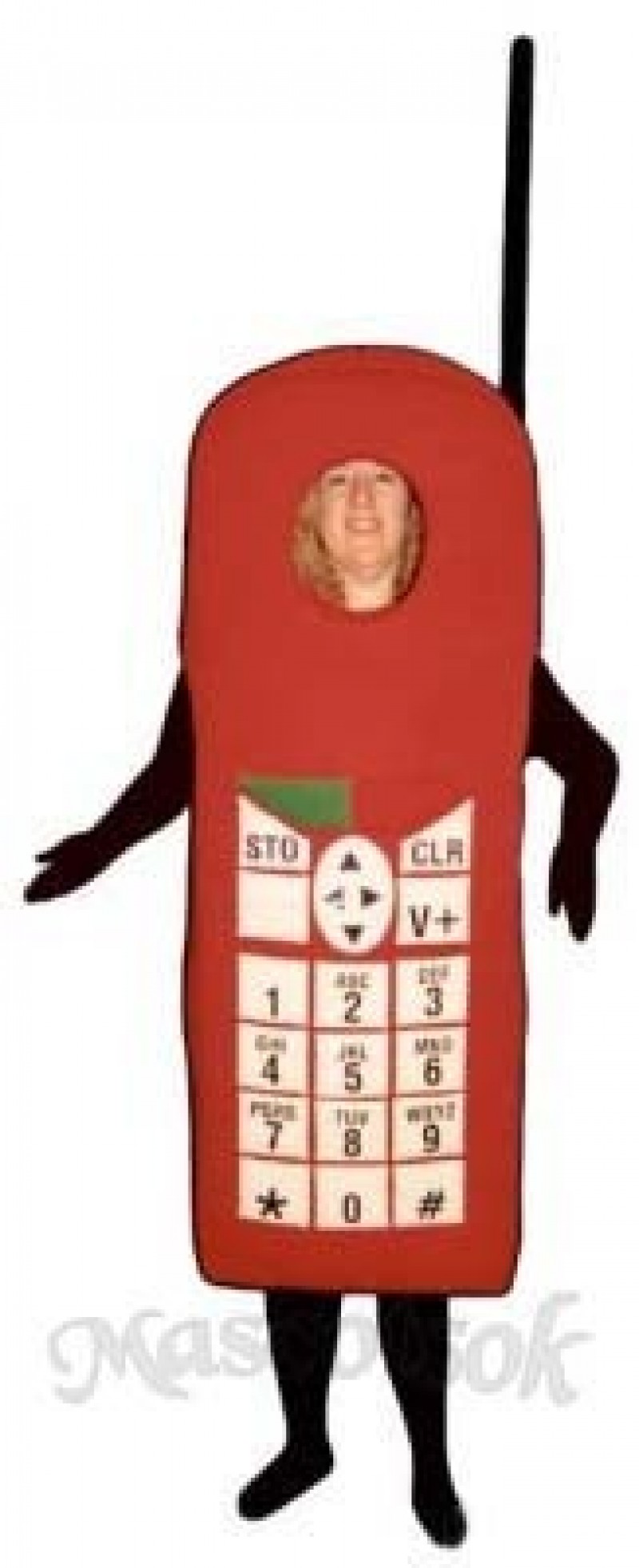 Red Cell Phone Mascot Costume